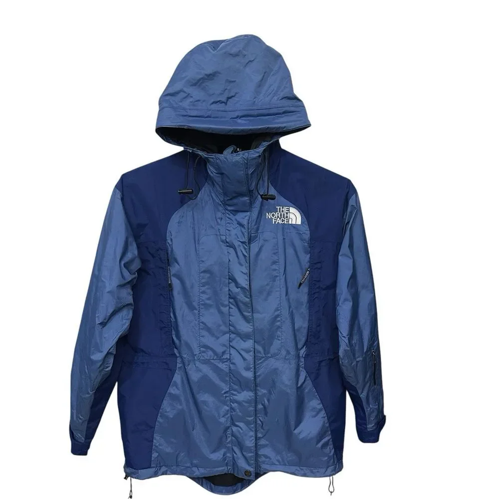 Vintage THE NORTH FACE Gortex Full Zip Rain Jacket 90s TNF Women Sz S Shell Only